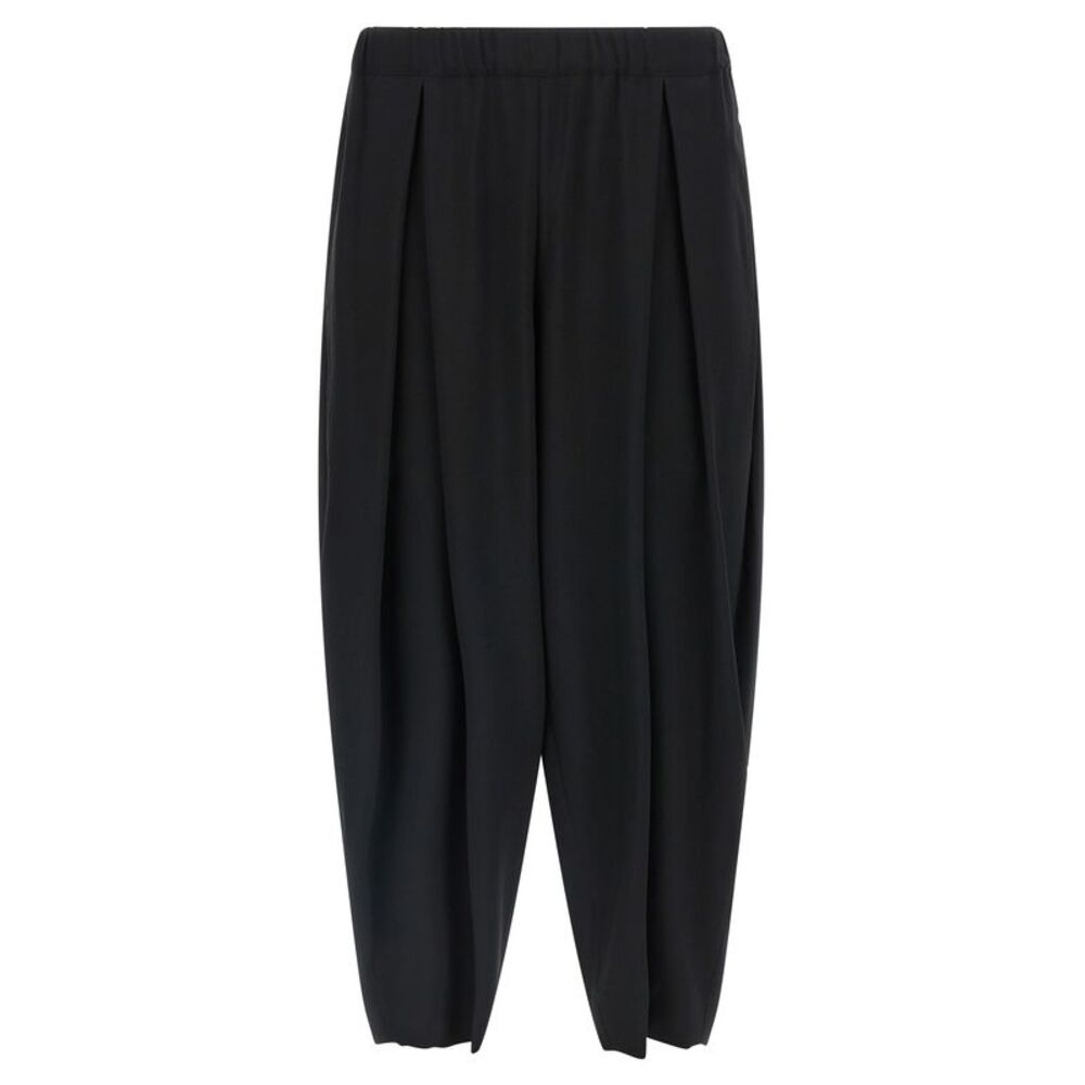 Comme Des Garçons Black Wool Casual Women's Pants